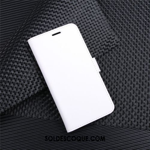 Coque Moto G8 Power Étui Portefeuille Blanc Business Protection Pas Cher