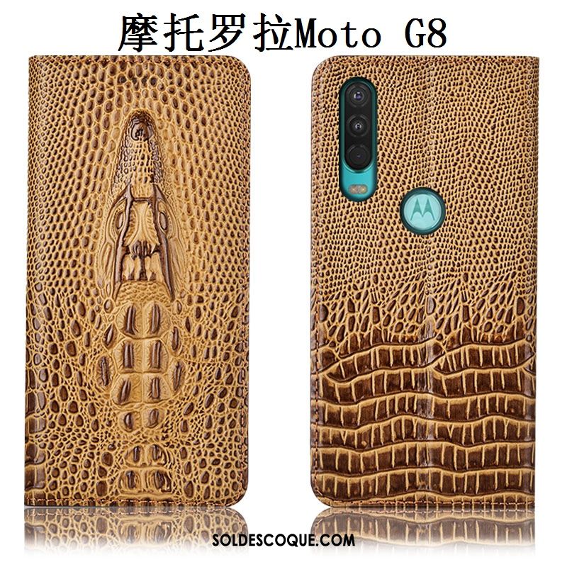 Coque Moto G8 Tout Compris Téléphone Portable Incassable Cuir Véritable Étui Pas Cher
