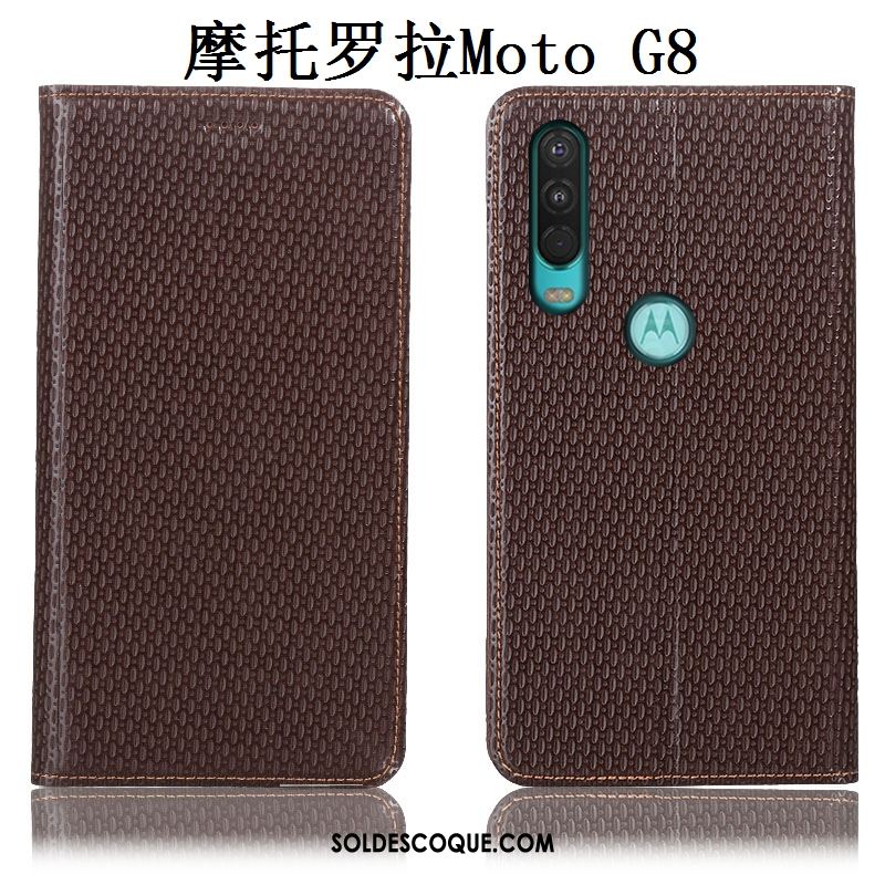 Coque Moto G8 Téléphone Portable Marron Tout Compris Étui Protection France