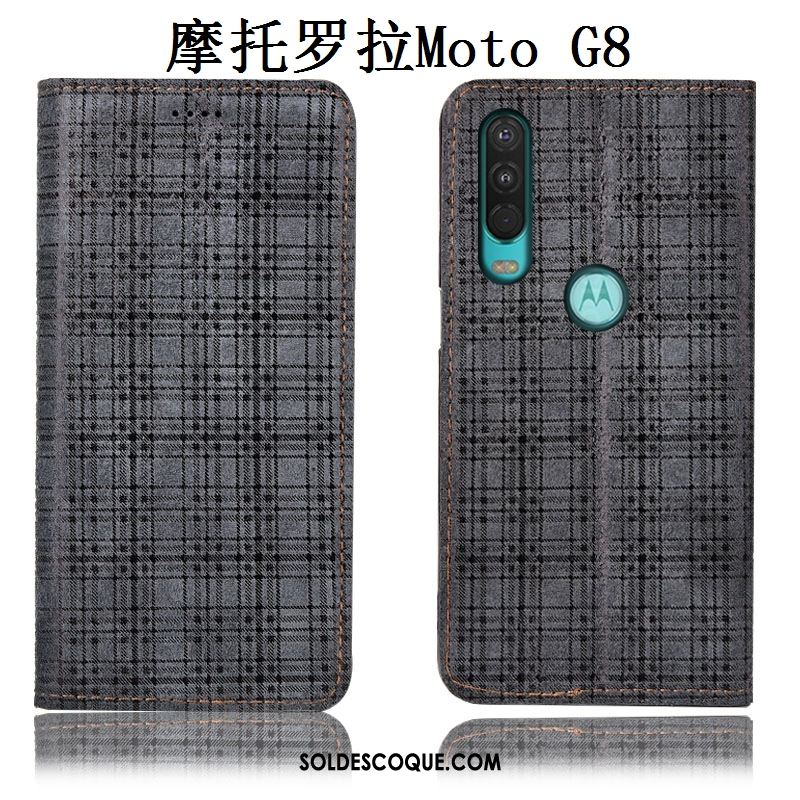 Coque Moto G8 Velours Téléphone Portable Gris Étui Tout Compris En Vente