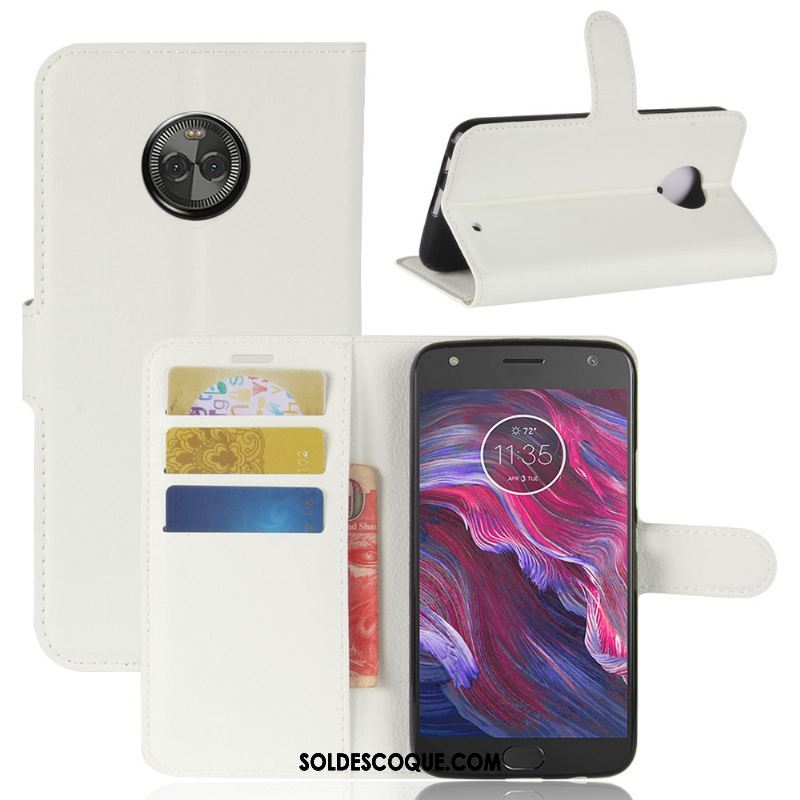 Coque Moto X4 Portefeuille Incassable Litchi Protection Téléphone Portable Housse En Vente