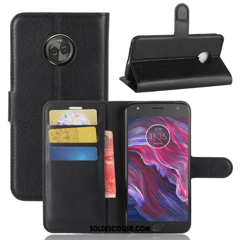 Coque Moto X4 Portefeuille Incassable Litchi Protection Téléphone Portable Housse En Vente