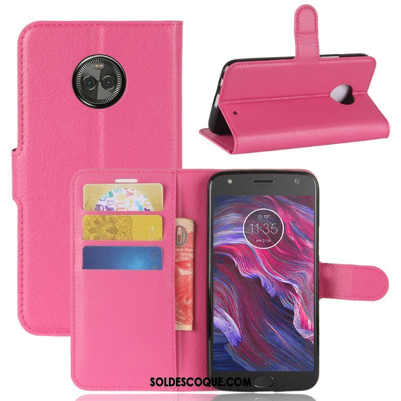 Coque Moto X4 Portefeuille Incassable Litchi Protection Téléphone Portable Housse En Vente