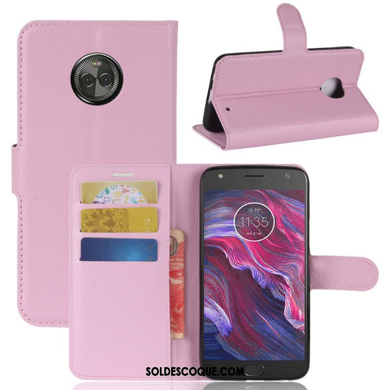 Coque Moto X4 Portefeuille Incassable Litchi Protection Téléphone Portable Housse En Vente