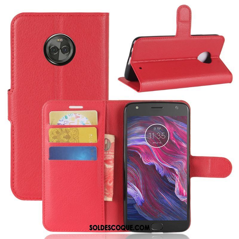 Coque Moto X4 Portefeuille Incassable Litchi Protection Téléphone Portable Housse En Vente