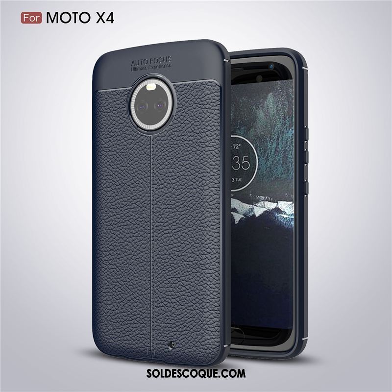 Coque Moto X4 Protection Cuir Étui Étoile Incassable Pas Cher