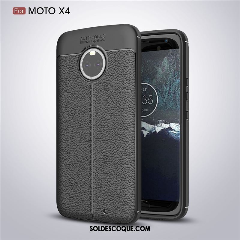 Coque Moto X4 Protection Cuir Étui Étoile Incassable Pas Cher