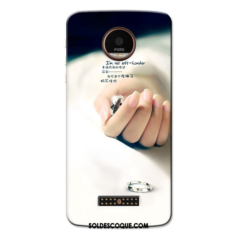 Coque Moto X4 Protection Peinture Étui Dessin Animé Blanc Soldes