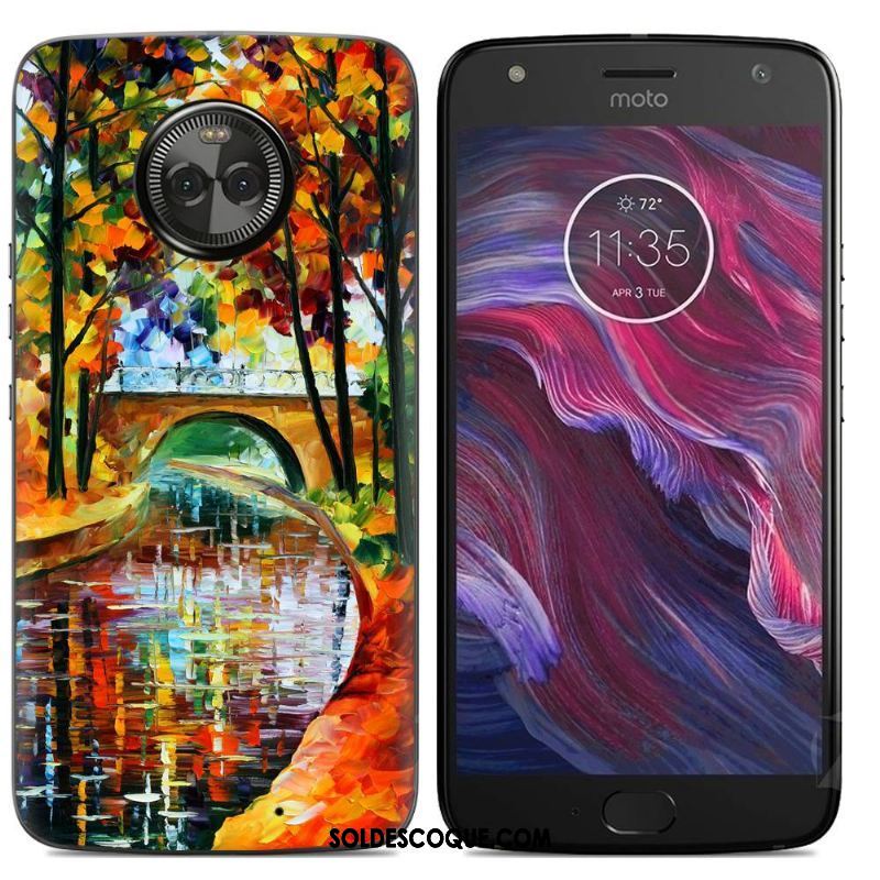 Coque Moto X4 Protection Étui Téléphone Portable Silicone Multicolore En Vente