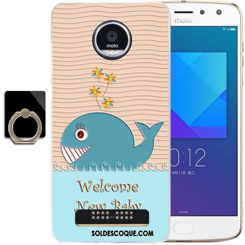 Coque Moto Z2 Play Incassable Fluide Doux Bleu Silicone Tout Compris Pas Cher