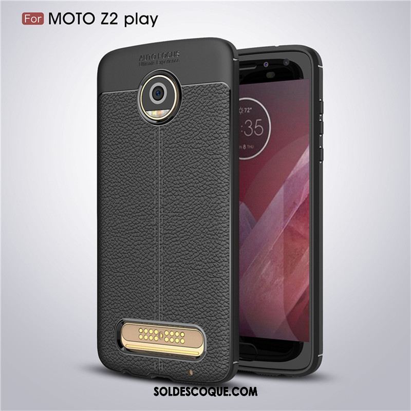 Coque Moto Z2 Play Litchi Modèle Fleurie Étui Protection Antidérapant Housse En Vente