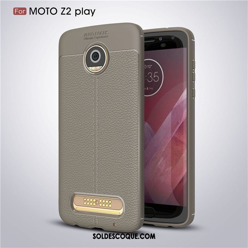 Coque Moto Z2 Play Litchi Modèle Fleurie Étui Protection Antidérapant Housse En Vente