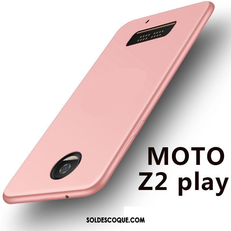 Coque Moto Z2 Play Rouge Fluide Doux Protection Téléphone Portable Très Mince Pas Cher