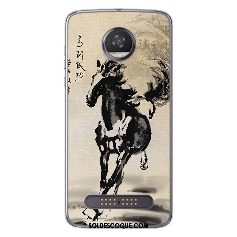 Coque Moto Z2 Play Silicone Encre Peinture Personnalité Téléphone Portable France