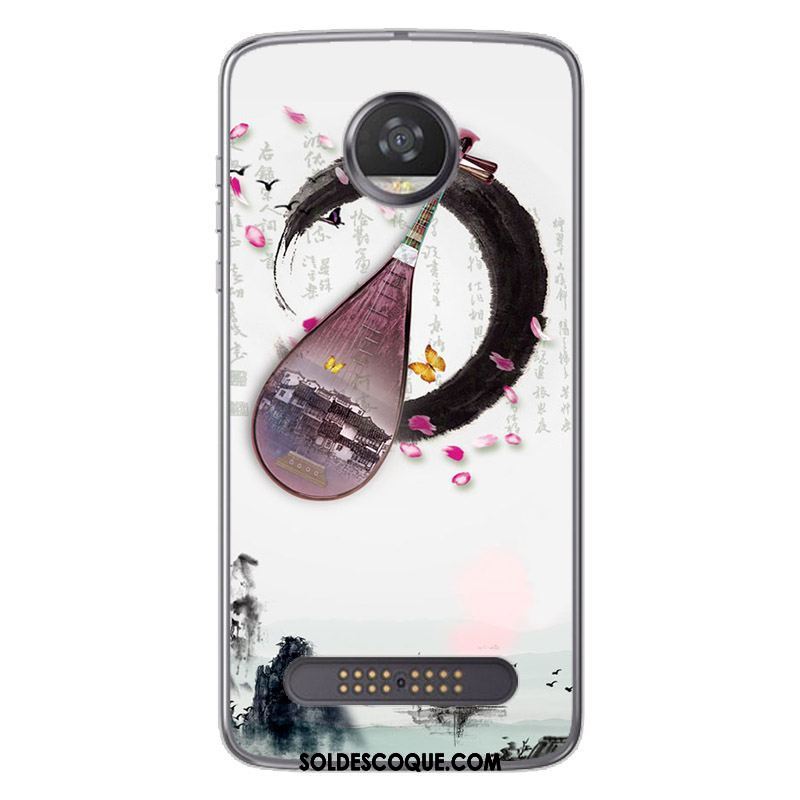 Coque Moto Z2 Play Silicone Encre Peinture Personnalité Téléphone Portable France