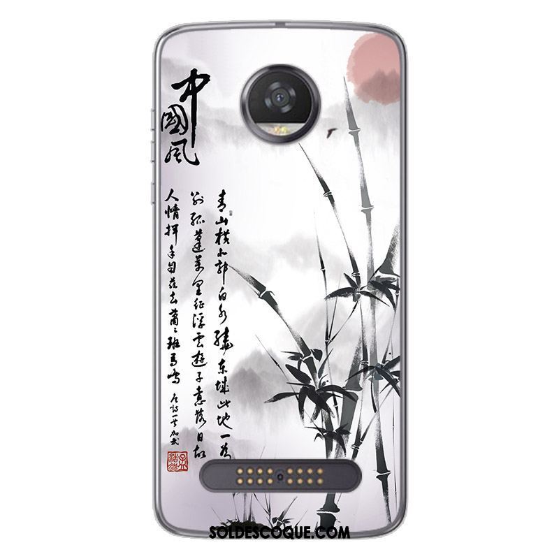 Coque Moto Z2 Play Silicone Encre Peinture Personnalité Téléphone Portable France