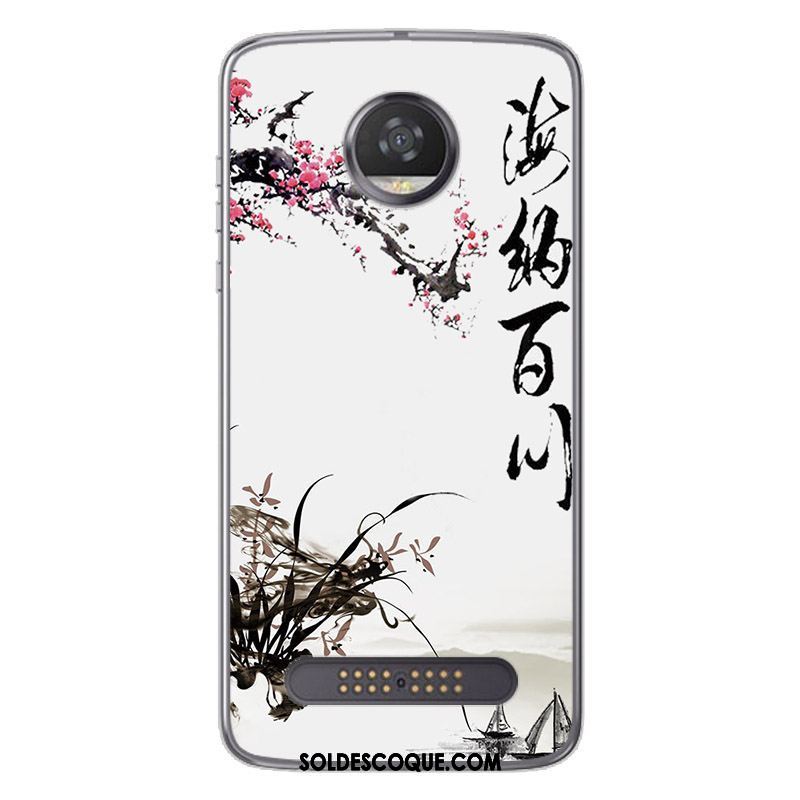 Coque Moto Z2 Play Silicone Encre Peinture Personnalité Téléphone Portable France