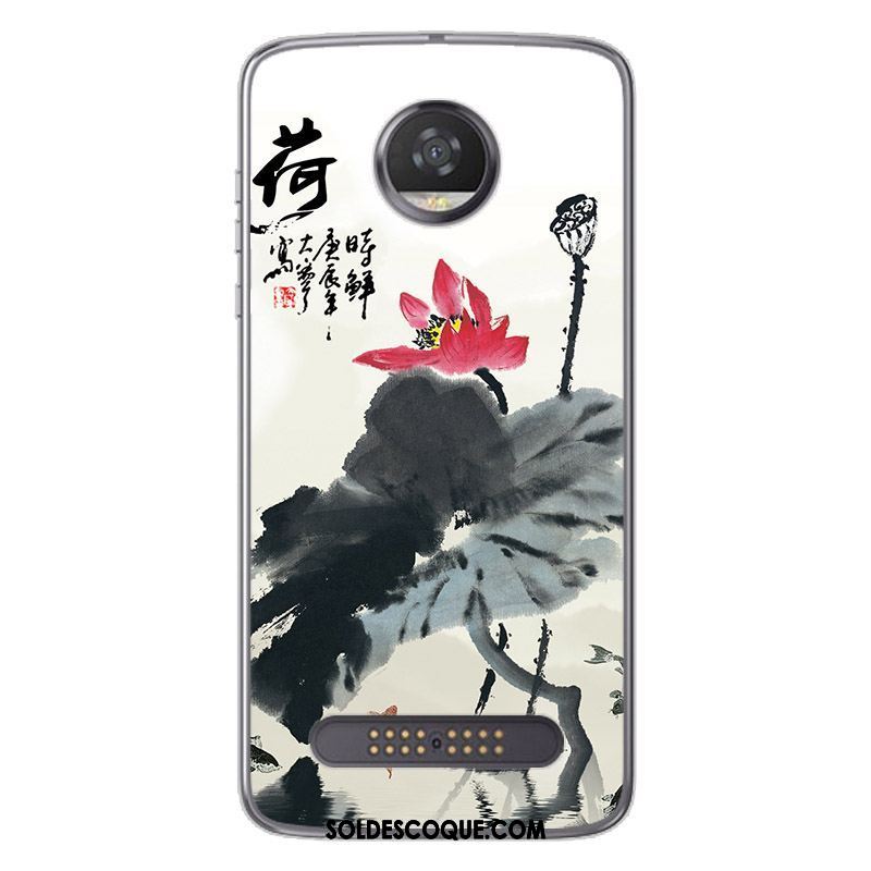 Coque Moto Z2 Play Silicone Encre Peinture Personnalité Téléphone Portable France