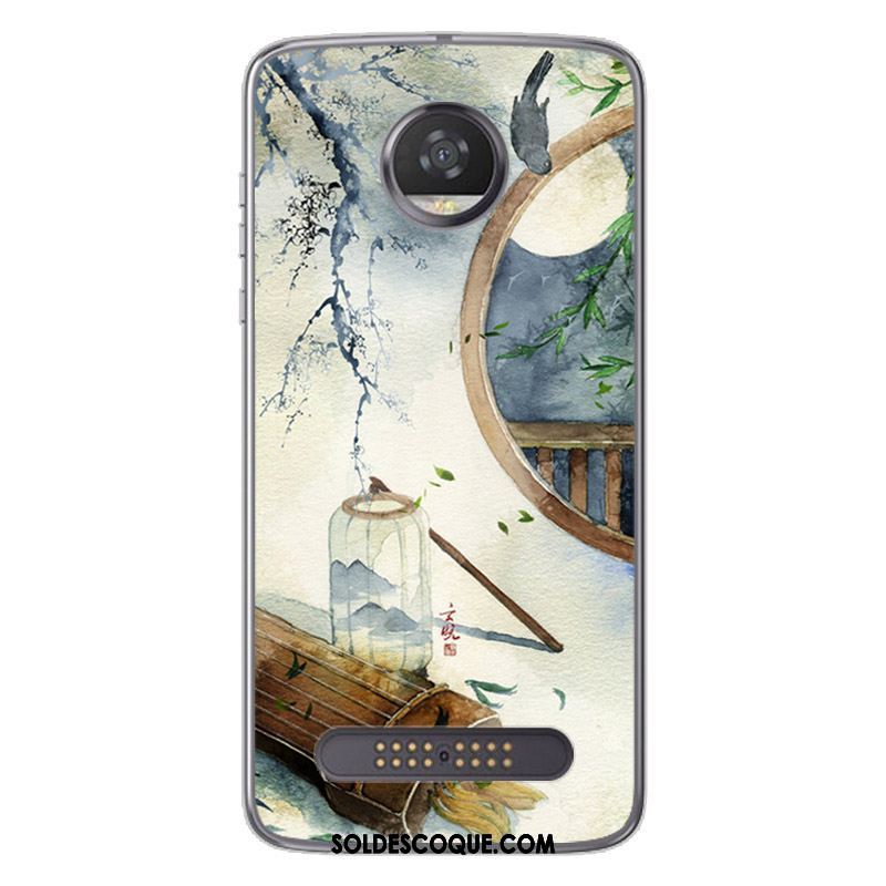 Coque Moto Z2 Play Silicone Encre Peinture Personnalité Téléphone Portable France