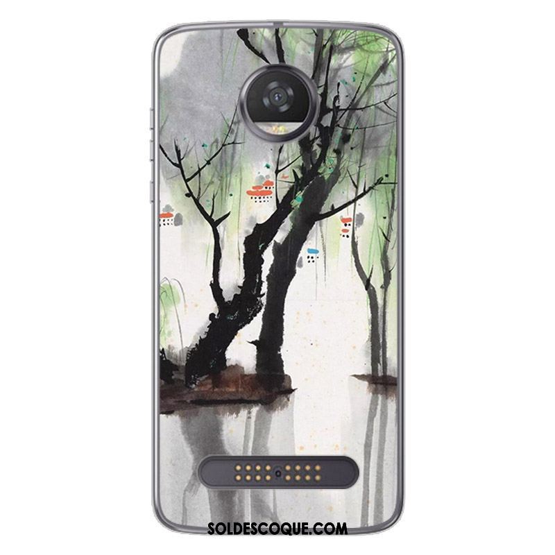 Coque Moto Z2 Play Silicone Encre Peinture Personnalité Téléphone Portable France