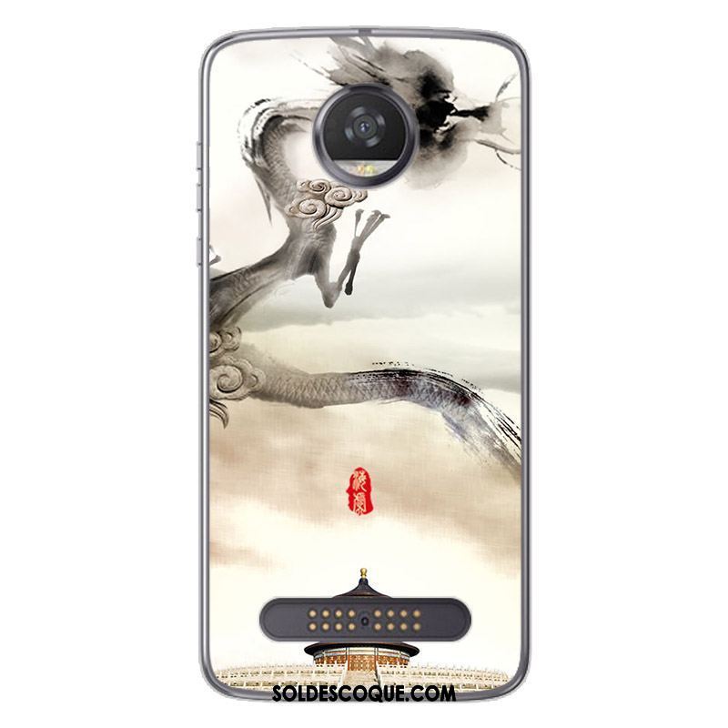 Coque Moto Z2 Play Silicone Encre Peinture Personnalité Téléphone Portable France