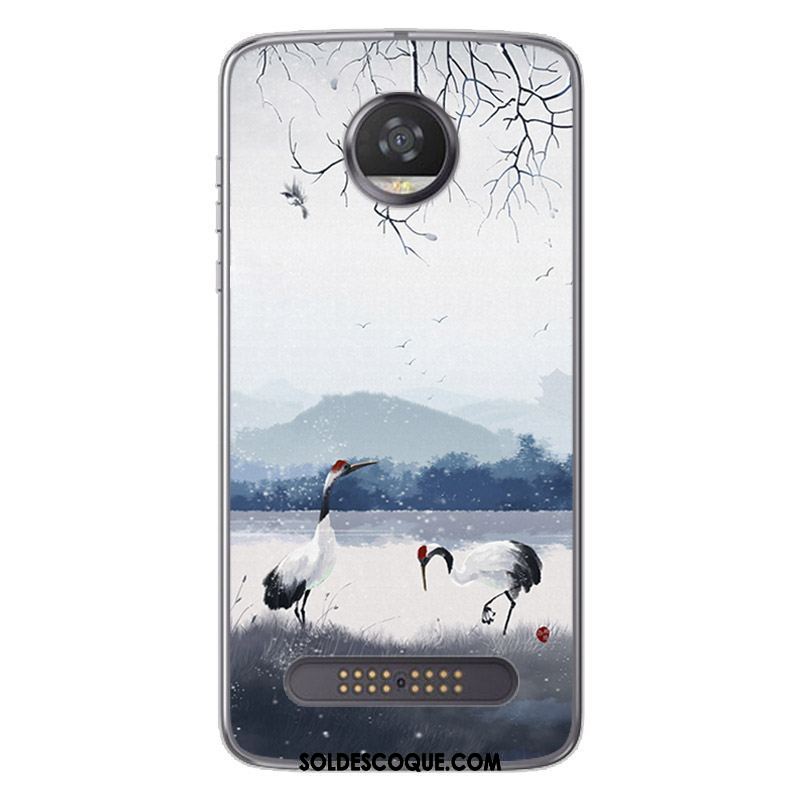 Coque Moto Z2 Play Silicone Encre Peinture Personnalité Téléphone Portable France