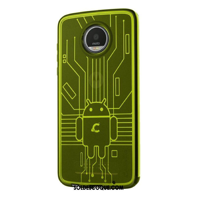 Coque Moto Z2 Play Téléphone Portable Protection Orange Étui Incassable Pas Cher
