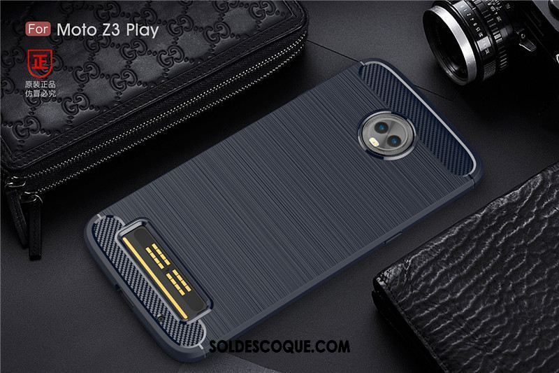 Coque Moto Z3 Play Simple Incassable Protection Noir Téléphone Portable Pas Cher