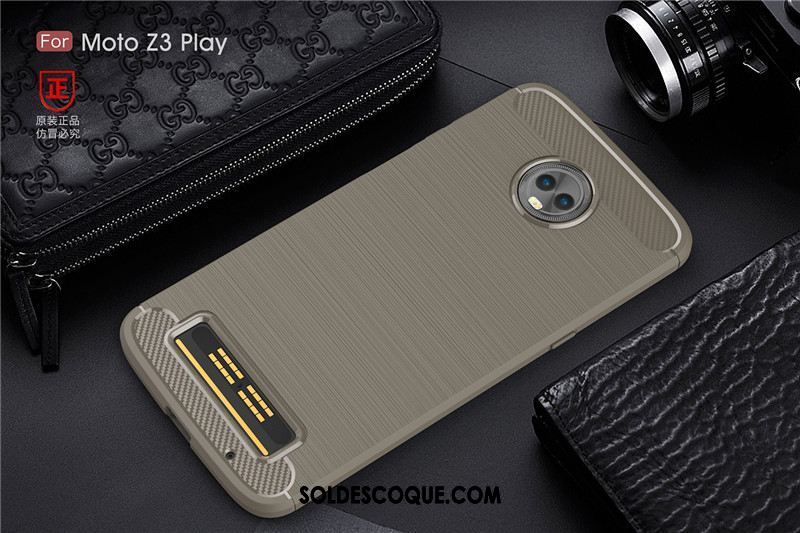 Coque Moto Z3 Play Simple Incassable Protection Noir Téléphone Portable Pas Cher