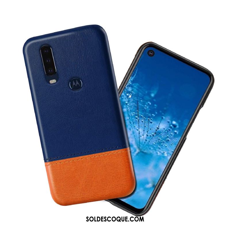 Coque Motorola One Action Couture Couleurs Téléphone Portable Noir Incassable Étui En Cuir Soldes