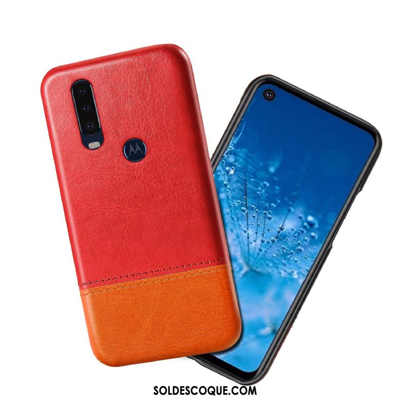 Coque Motorola One Action Couture Couleurs Téléphone Portable Noir Incassable Étui En Cuir Soldes