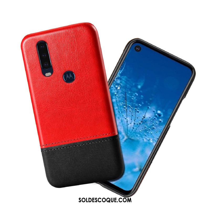 Coque Motorola One Action Couture Couleurs Téléphone Portable Noir Incassable Étui En Cuir Soldes