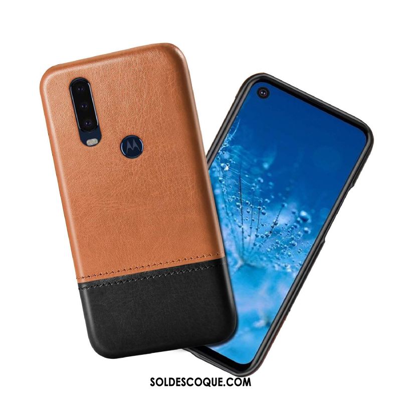 Coque Motorola One Action Couture Couleurs Téléphone Portable Noir Incassable Étui En Cuir Soldes