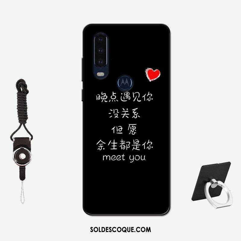 Coque Motorola One Action Net Rouge Tout Compris Délavé En Daim Amoureux Silicone Soldes