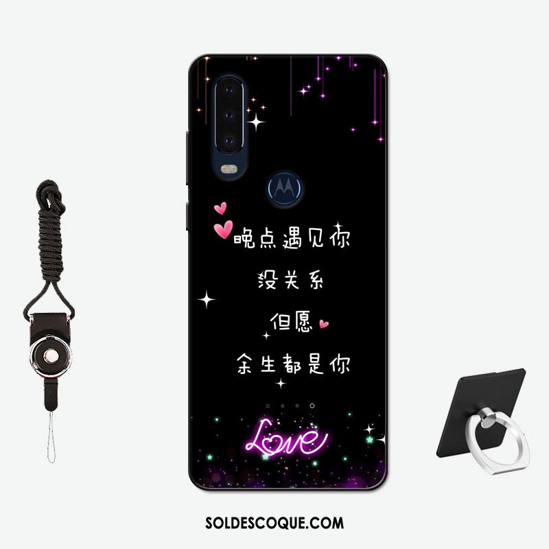 Coque Motorola One Action Net Rouge Tout Compris Délavé En Daim Amoureux Silicone Soldes