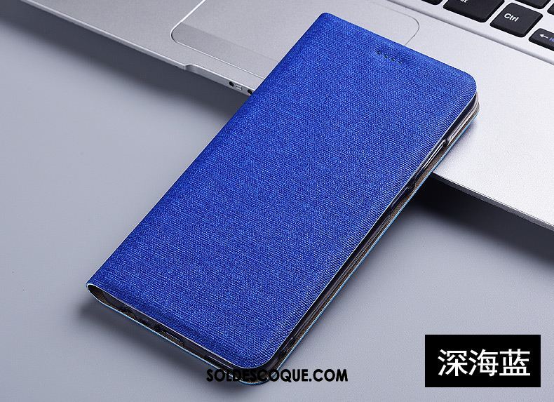 Coque Motorola One Hyper Bleu Protection Étui Étui En Cuir Téléphone Portable Soldes