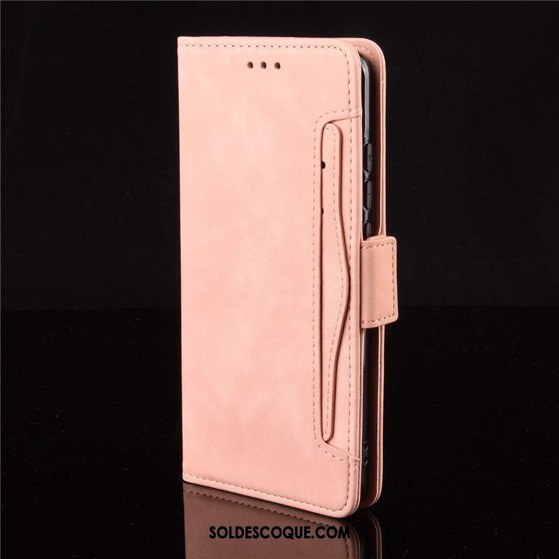 Coque Motorola One Hyper Clamshell Protection Étui En Cuir Rose Téléphone Portable Housse Pas Cher