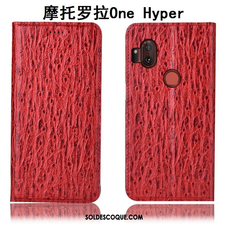 Coque Motorola One Hyper Incassable Téléphone Portable Protection Modèle Fleurie Cuir Véritable Housse Pas Cher