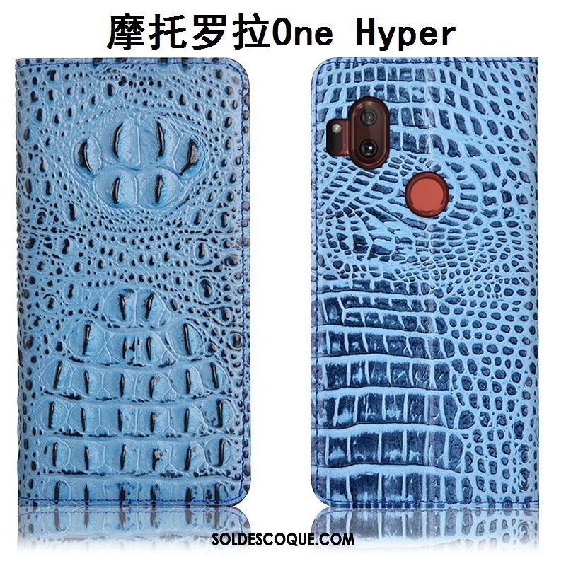 Coque Motorola One Hyper Protection Téléphone Portable Étui Cuir Véritable Tout Compris Housse Soldes