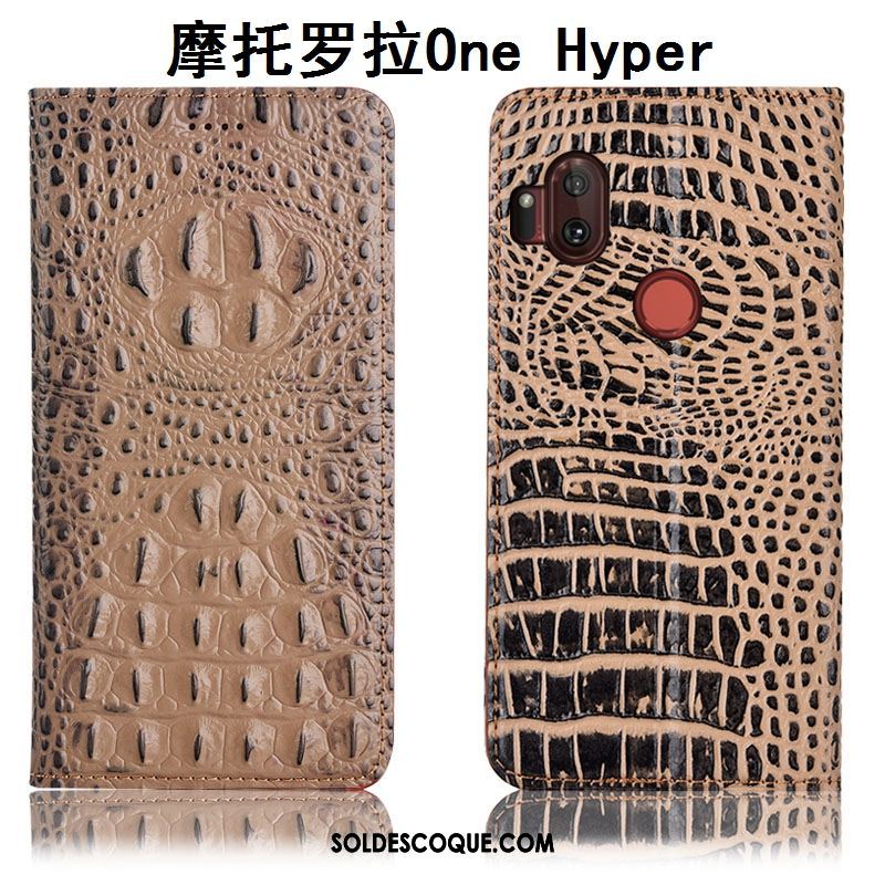 Coque Motorola One Hyper Protection Téléphone Portable Étui Cuir Véritable Tout Compris Housse Soldes