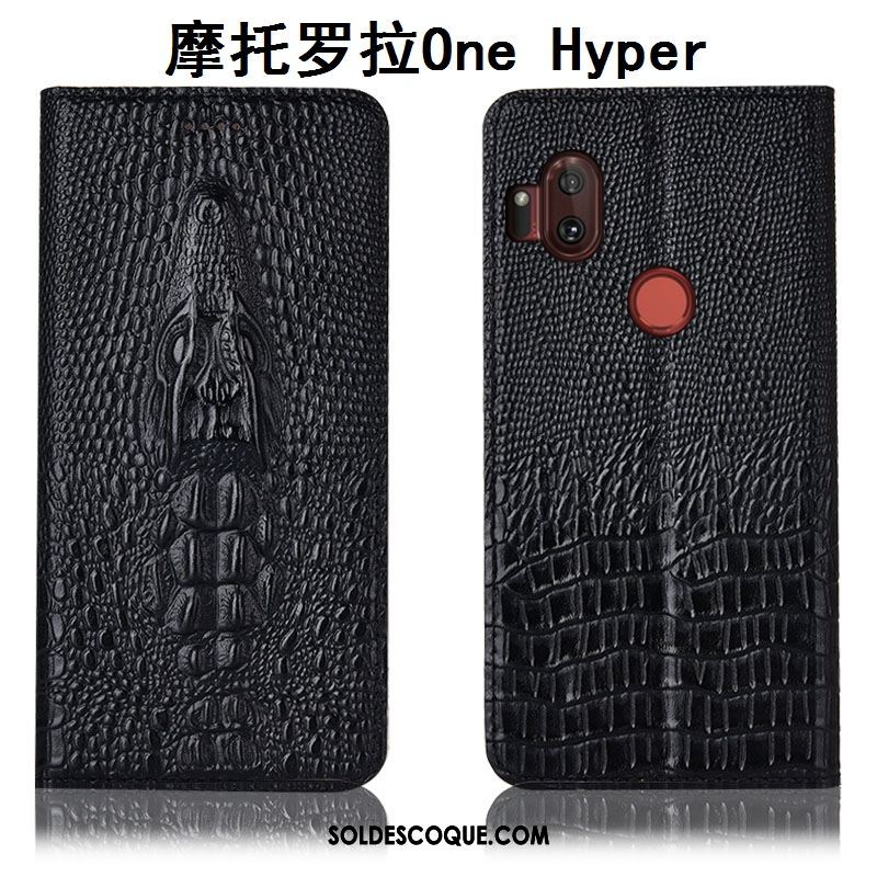 Coque Motorola One Hyper Protection Étui Tout Compris Téléphone Portable Cuir Véritable En Vente