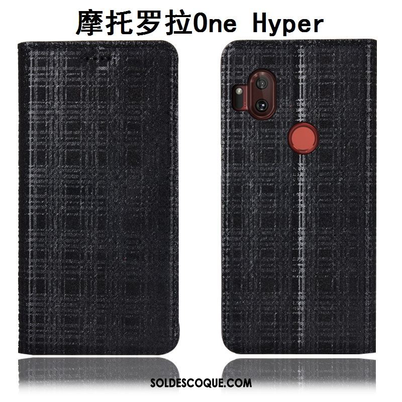 Coque Motorola One Hyper Étui Téléphone Portable Velours Noir Protection Soldes