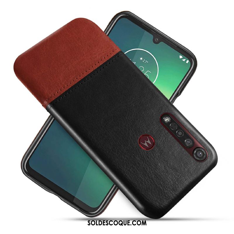 Coque Motorola One Macro Bicolore Business Protection Étui En Cuir Téléphone Portable Soldes