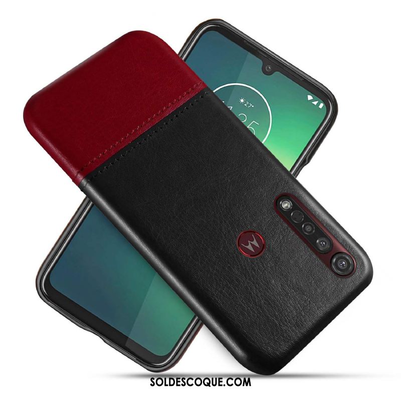 Coque Motorola One Macro Bicolore Business Protection Étui En Cuir Téléphone Portable Soldes