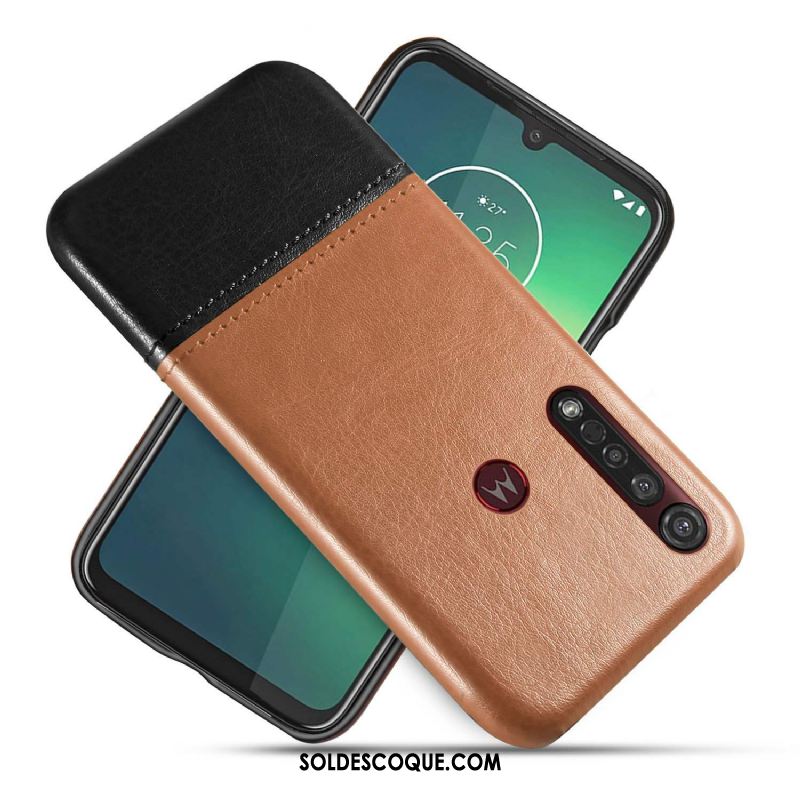 Coque Motorola One Macro Bicolore Business Protection Étui En Cuir Téléphone Portable Soldes