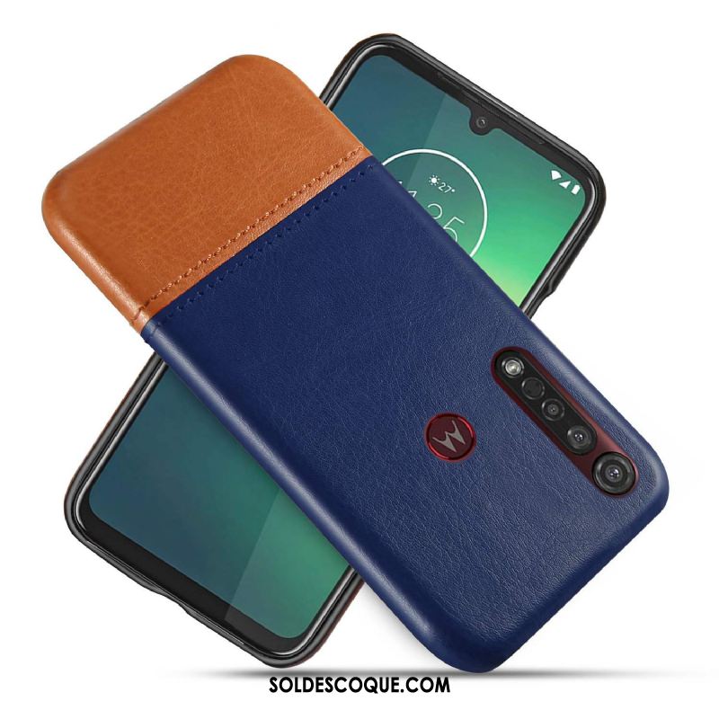 Coque Motorola One Macro Bicolore Business Protection Étui En Cuir Téléphone Portable Soldes
