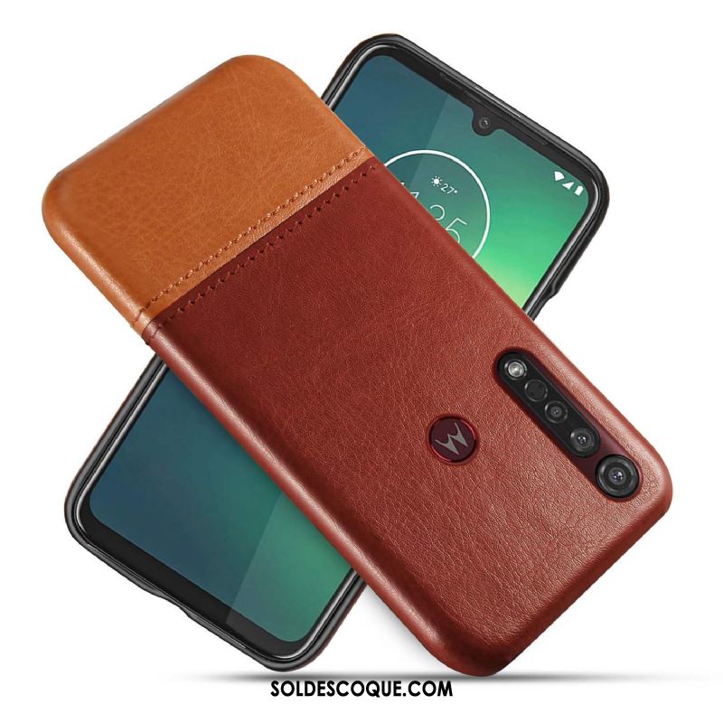 Coque Motorola One Macro Bicolore Business Protection Étui En Cuir Téléphone Portable Soldes