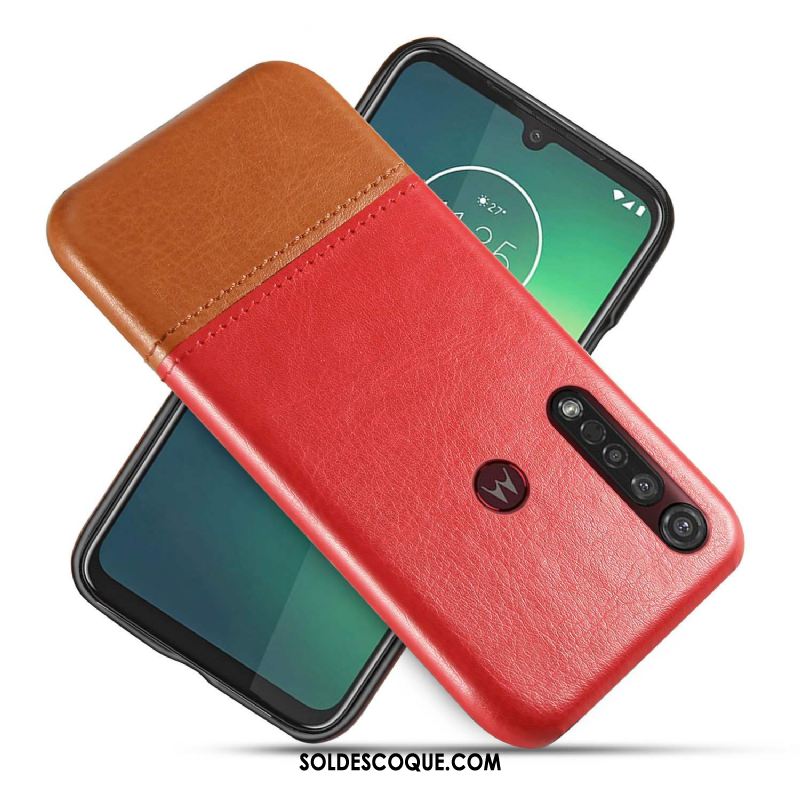 Coque Motorola One Macro Bicolore Business Protection Étui En Cuir Téléphone Portable Soldes