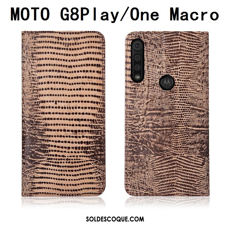 Coque Motorola One Macro Téléphone Portable Étui En Cuir Tout Compris Fluide Doux Protection Pas Cher