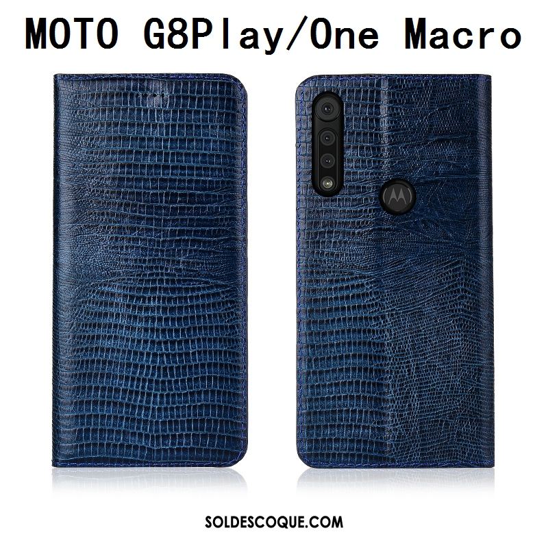 Coque Motorola One Macro Téléphone Portable Étui En Cuir Tout Compris Fluide Doux Protection Pas Cher